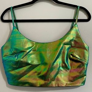 Fashion Nova Iridescent 2 Piece Coord Set